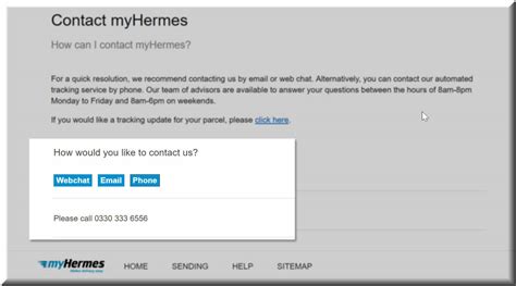 local hermes phone number.